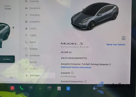 2021 Tesla Model 3 Standard Range Plus Rear-Wheel Drive from USA, damaged, VIN 5YJ3E1EA3MF097773